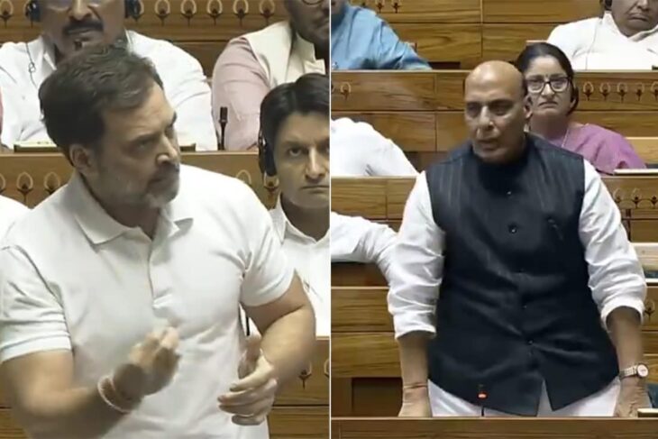 संसद में राहुल गांधी के महिला आरक्षण बिल पर बयान से हंगामा, राजनाथ सिंह अमर्यादित बताते हुए की माफी की मांग