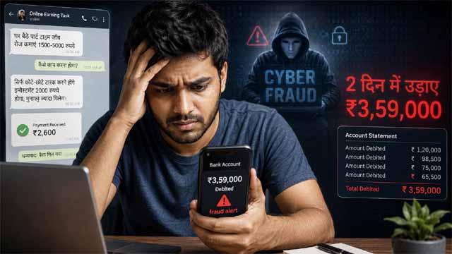 पार्ट टाइम जॉब के झांसे में फंसा बनारस का युवक, 2000 रूपये इन्वेस्ट कर मुनाफे के साथ लौटाया, फिर 2 दिन में साइबर ठगों ने उड़ाए 3.59 लाख रुपये, पढ़िए ठगों से बचने के तरीके